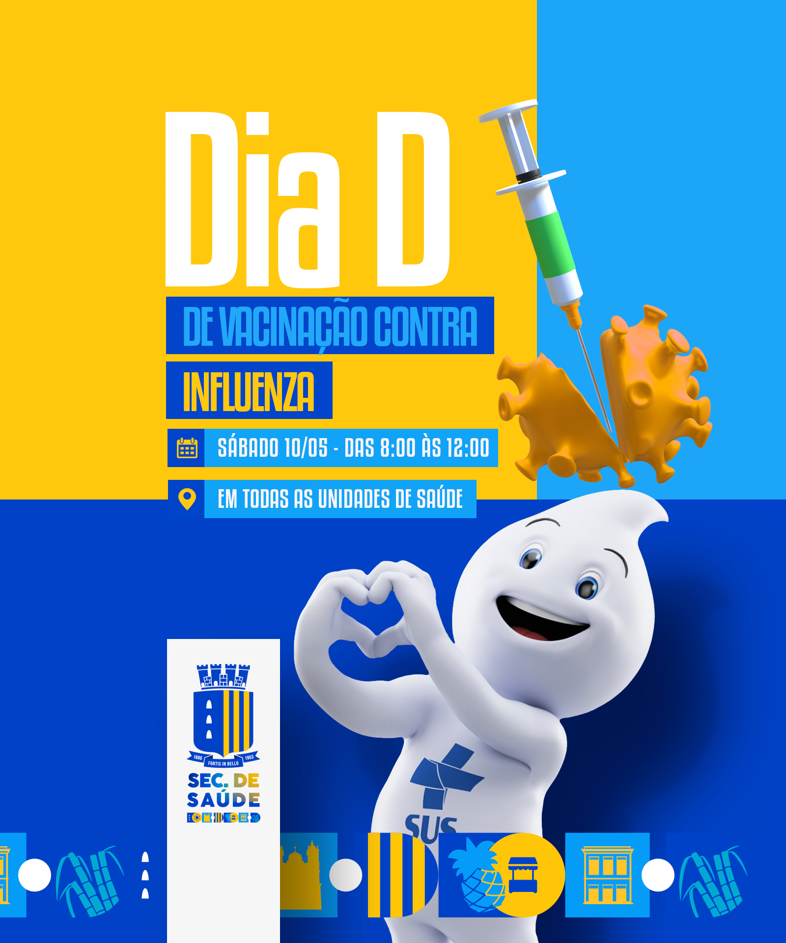 Imagem ilustrativa: Pedras de Fogo realiza Dia D de vacinação contra a Influenza neste sábado (10)