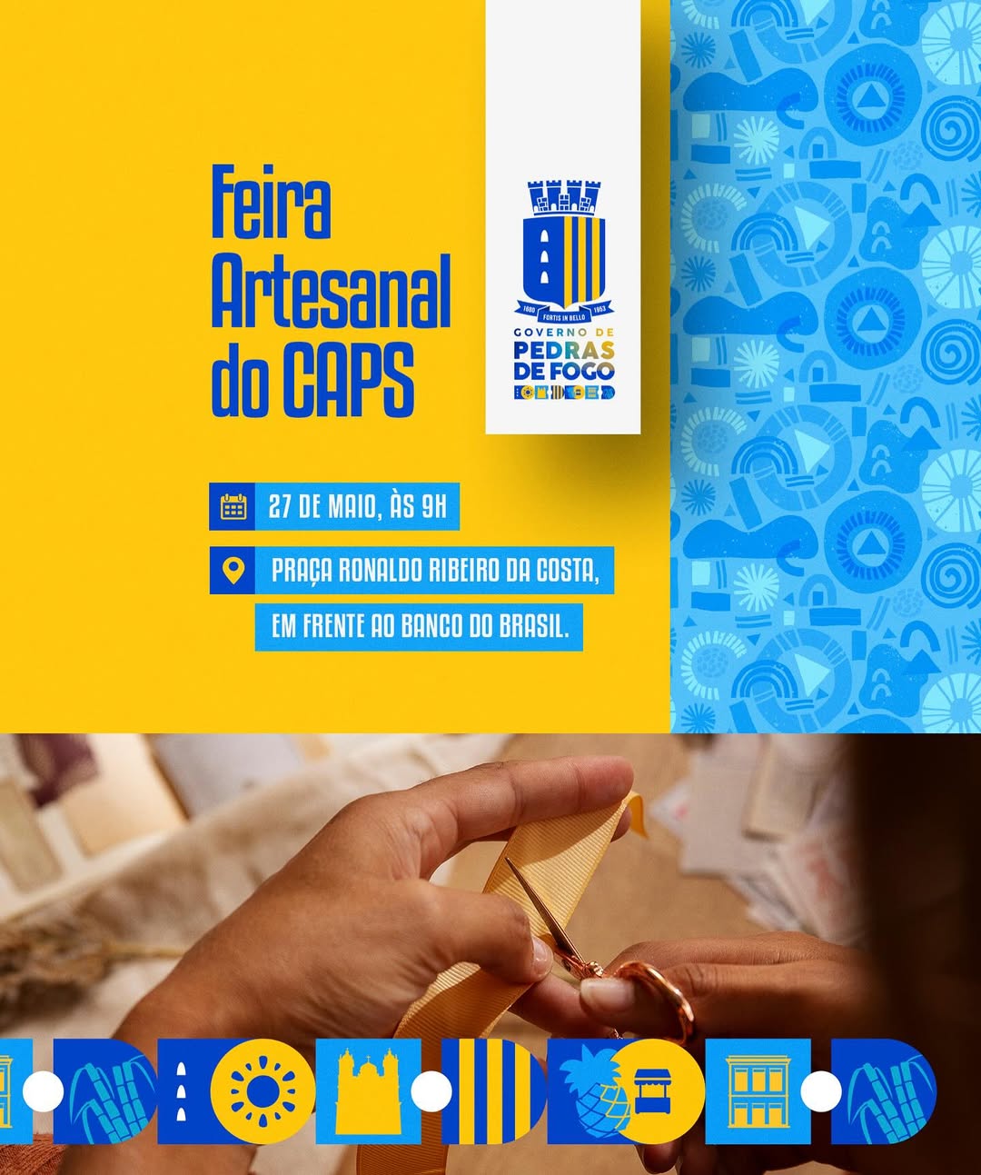 Imagem ilustrativa: Feira Artesanal do CAPS acontece dia 27 de maio na praça Ronaldo Ribeiro da Costa