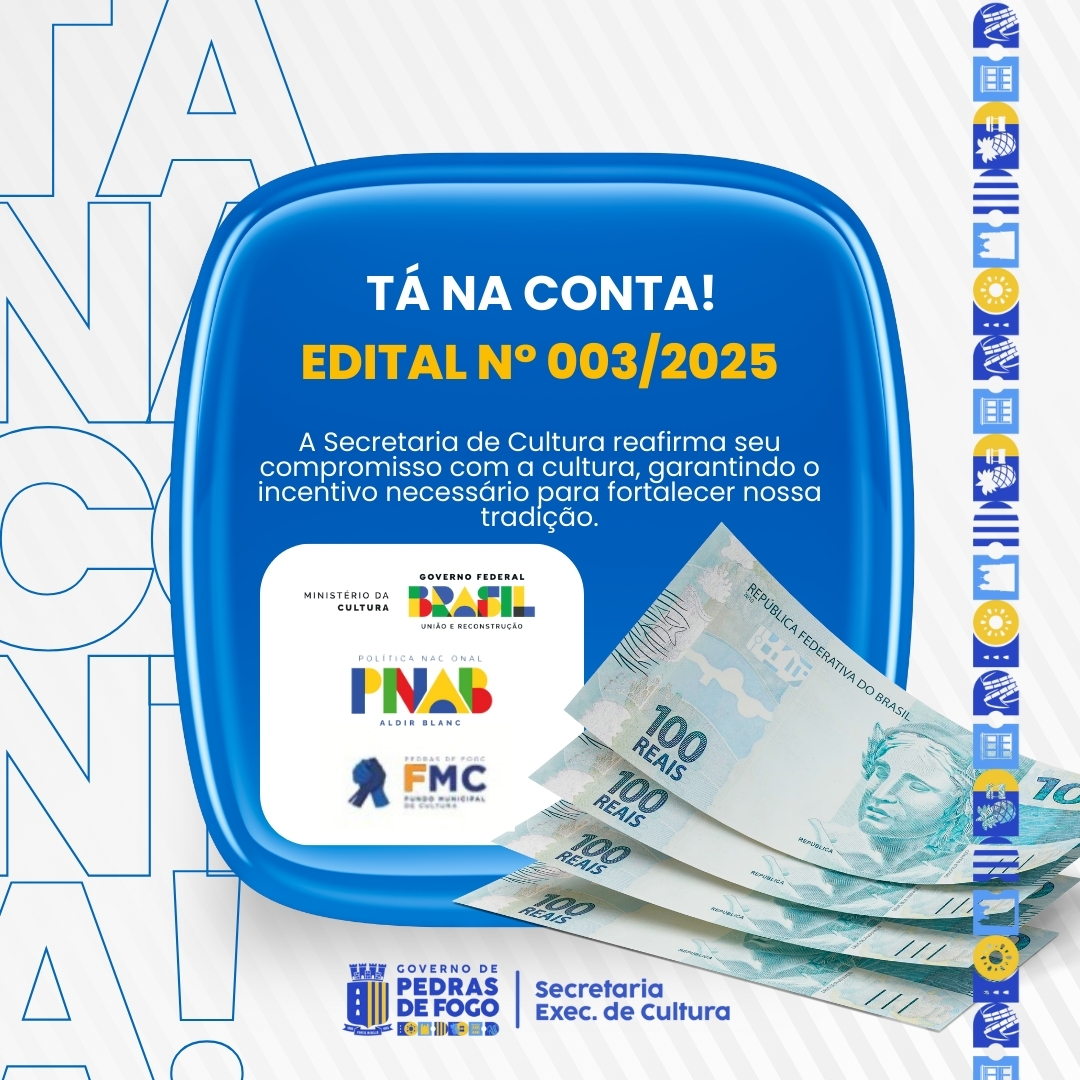 Imagem ilustrativa: Governo de Pedras de Fogo realiza pagamento a artistas beneficiados com o Edital de Chamamento Público 003/2025